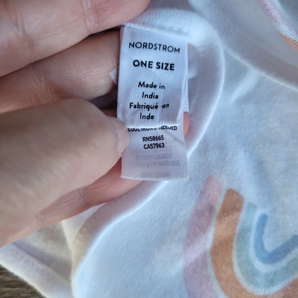 Nordstrom 2 Piece Bandana Cotton Bib Rainbow & Solid